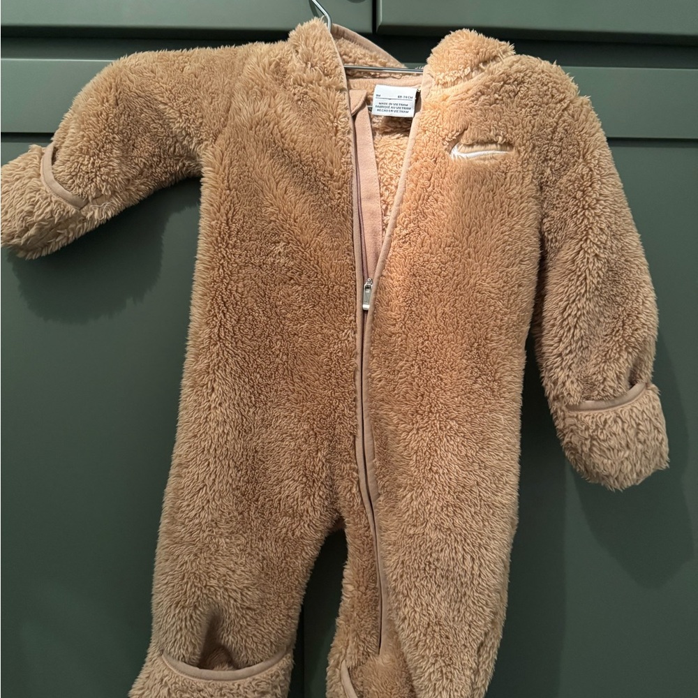 Nike Tan Fleece Baby Footie